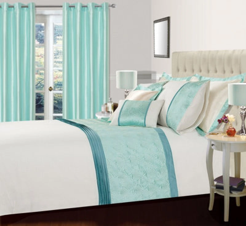 Image of Intimates Duck Egg Valdez Duvet Cover And Pillowcase Set Super King
