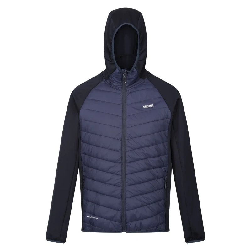 Image of Regatta Mens AndresonVIII Hybrid Padded Hooded Jacket S - Chest 37-38' (94-96.5cm) NAVY RMN228-540-S