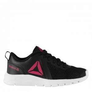 image of Reebok ReeRush Child Girls Trainers - Black/Pink/Wht