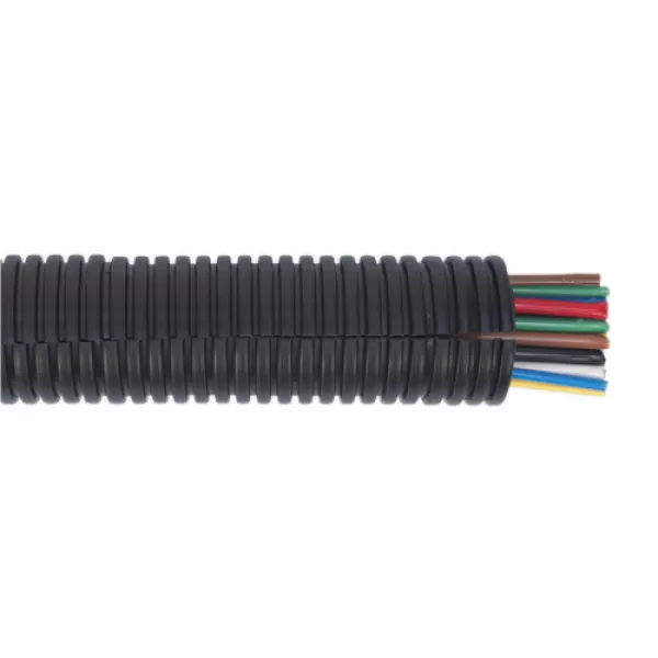 Image of Genuine SEALEY CTS2210 Convoluted Cable Sleeving Split Ø22-27mm 10mtr
