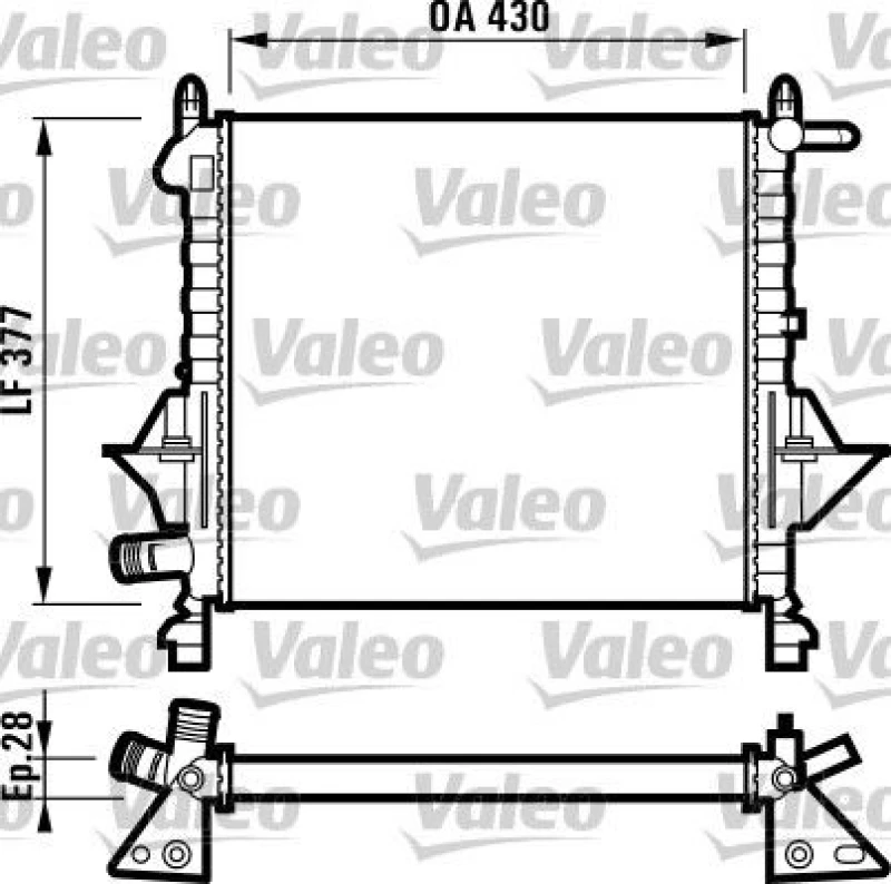 Image of Engine radiator VALEO 732051