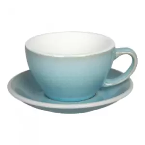 image of Cafe latte cup & saucer Loveramics Egg Ice Blue, 300ml