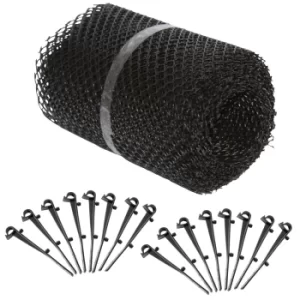 Image of Roof Gutter Protection Grid with 16 Mounting Clips
