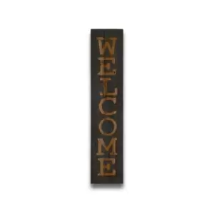 Image of Welcome Grey Wash Wooden Message Plaque