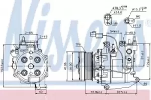 Image of Nissens Compressor air conditioning 89246