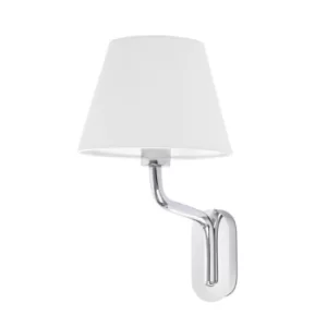 Image of Eterna Wall Light with Shade Chrome, E27