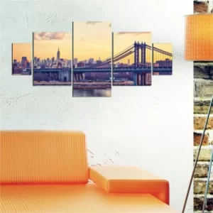 Image of K1 Multicolor Decorative MDF Painting (5 Pieces)