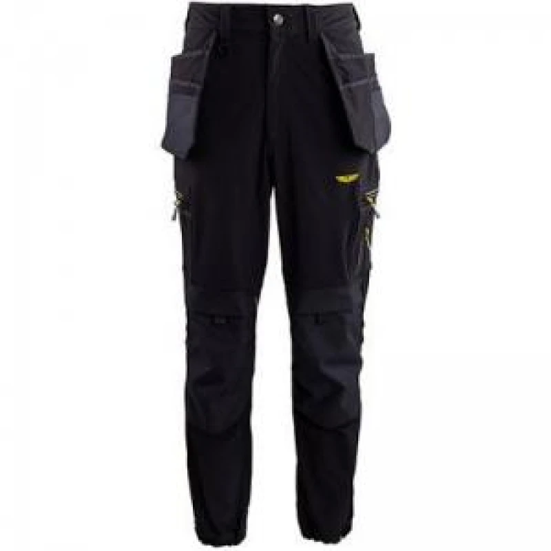 Image of Trojan Trojan Tech Mens Black Cargo Trousers with Holster Pockets M 18L5504