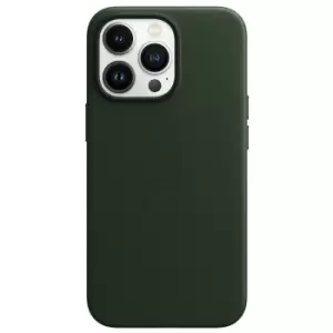 image of Apple iPhone 13 Leather Case with MagSafe Sequoia Green MM173ZM/A