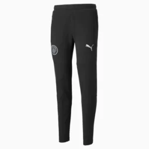 Image of PUMA Man City Casuals Mens Football Sweatpants, Cotton Black, size Large, Clothing