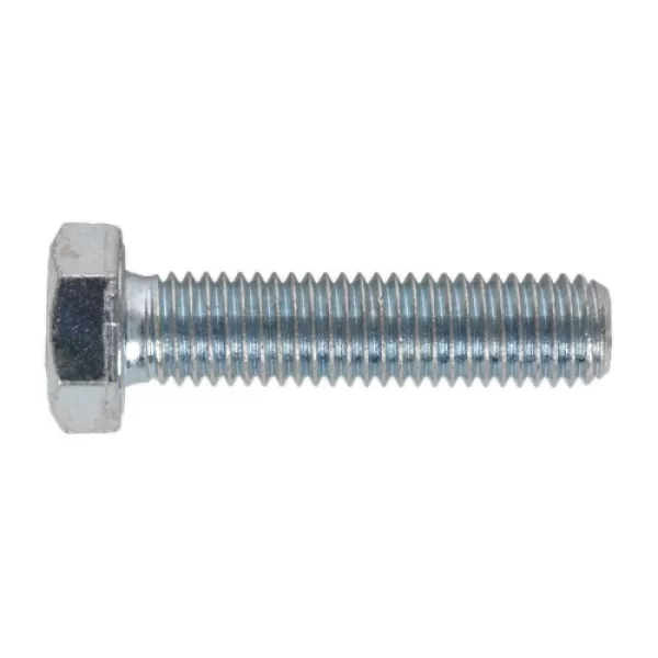 Image of Genuine SEALEY SS1250 HT Setscrew M12 x 50mm 8.8 Zinc DIN 933 Pack of 25