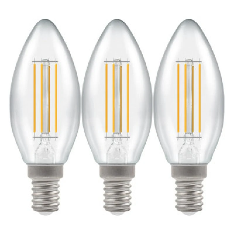 Image of Crompton Lamps LED Candle 4.2W E14 Filament Cool White Clear