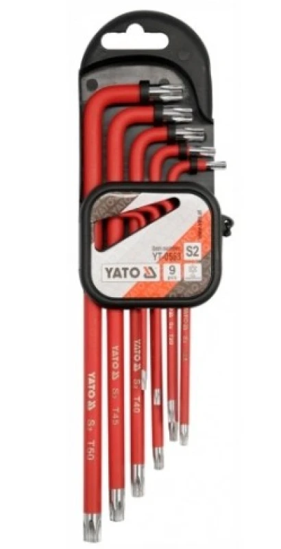 Image of YATO YT-0563 Angled Screwdriver Set Number of tools: 9, Spanner Size: T10-T50 Angled Screwdriver Set (6627)