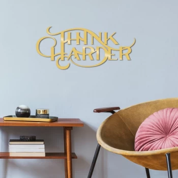 Image of Th?nk Harter Metal Decor - Gold Gold Decorative Metal Wall Accessory