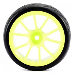 image of Fastrax 1/10 Street/Tread Tyre 10Sp Neon Yellow Wheel