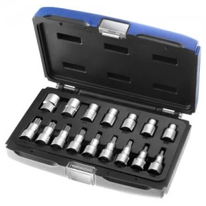 Image of Expert by Facom 16 Piece 1/2" Drive Torx Socket and Socket Bit Set Metric 1/2"
