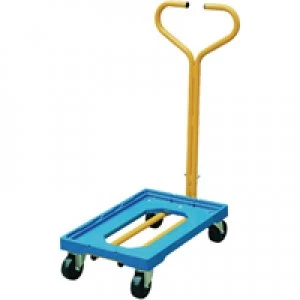 image of Slingsby Plastic Dolly With Handle Blue 365127