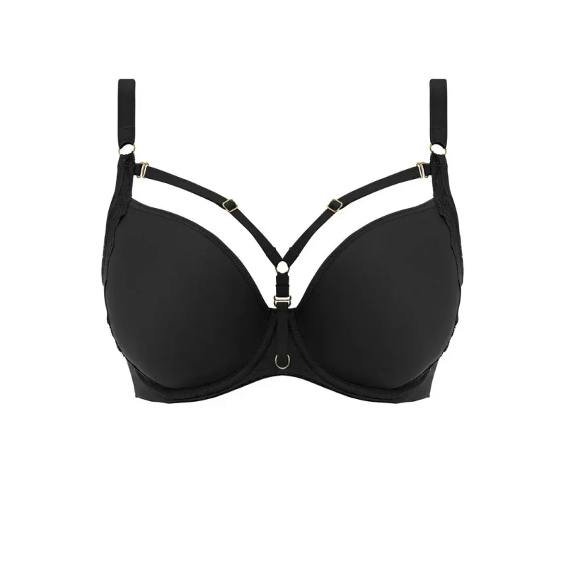 Image of Freya Womens plunge t-shirt underwired molded bra Freya Temptress Noir Female 75D