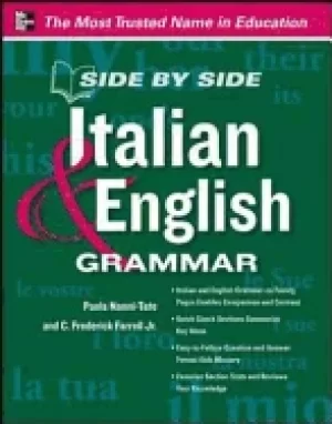 Image of side by side italian and english grammar