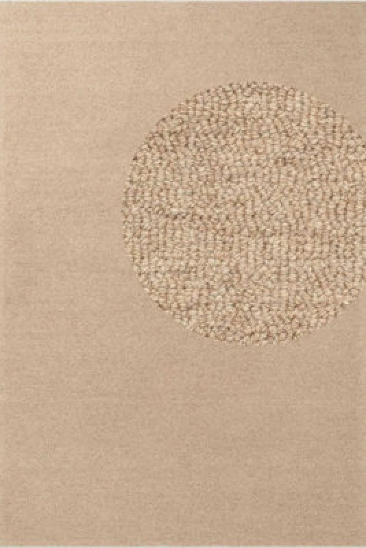 Image of The Rugs Puristic Fine Boucle Wool Rug Knots Textured Living Room Rug In Beige