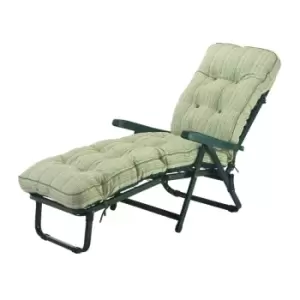 image of Glendale Deluxe Cotswold Stripe Sunbed - Green