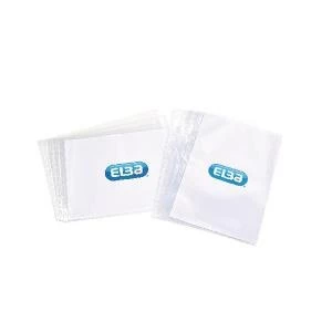 Image of Elba Punched Pocket Polypropylene Landscape A3 Clear Pack of 100