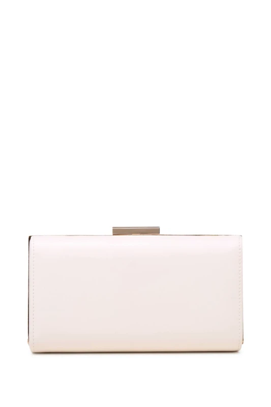 Image of Paradox London Womens Dasha Box Clutch Bag in Cream Cream Female One Size
