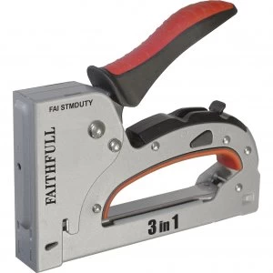 image of Faithfull Medium Duty 3 in 1 Nail and Staple Gun