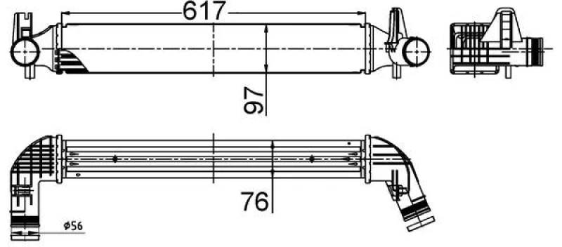 Image of Intercooler MAHLE CI 516 000S