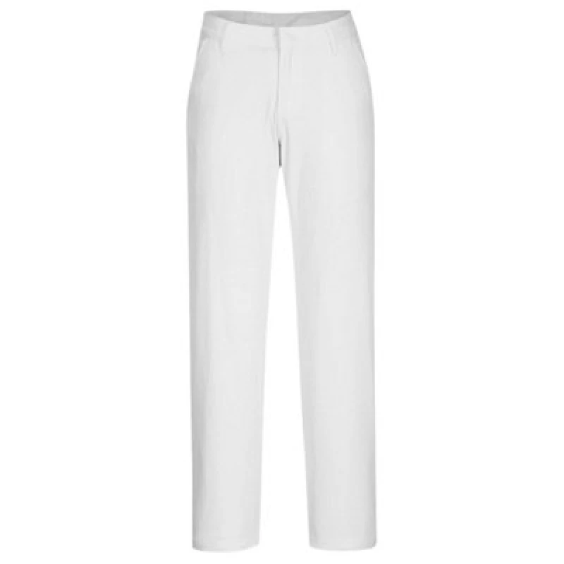 Image of Portwest WX2 Womens Stretch Slim Chino Trousers S235WHR30 Colour: White