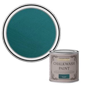 Image of Rust-Oleum Chalkwash Peacock blue Flat matt Emulsion Paint 125ml