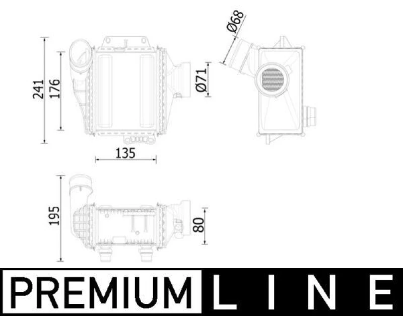 Image of Intercooler MAHLE CI 539 000P