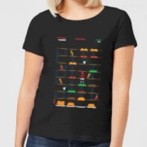Image of Marvel Deadpool Retro Game Womens T-Shirt - Black