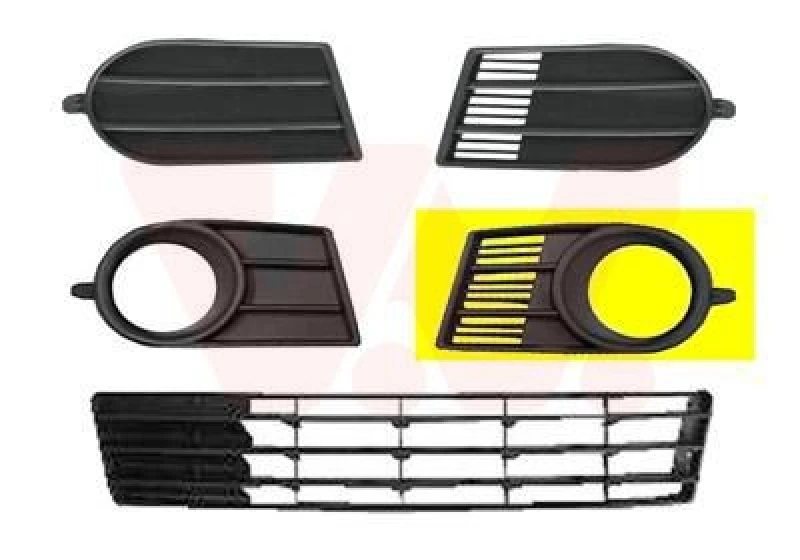 Image of VAN WEZEL Bumper grill VAN WEZEL 5222593