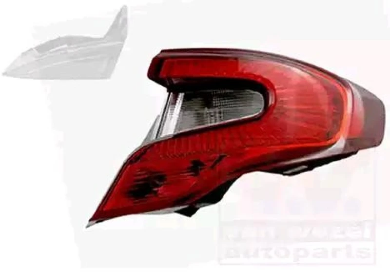 Image of VAN WEZEL 1717924 Rear light Outer section, with bulb holder, Right Combination Rearlight (391)