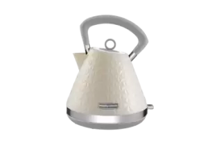 image of Morphy Richards Vector Pyramid Kettle - Cream - 1.5L - Plastic - Rapid Boil - 108132