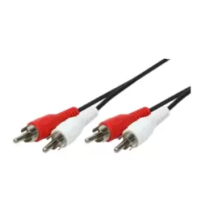 Image of LogiLink 2xRCA - 2xRCA, 5m audio cable Black