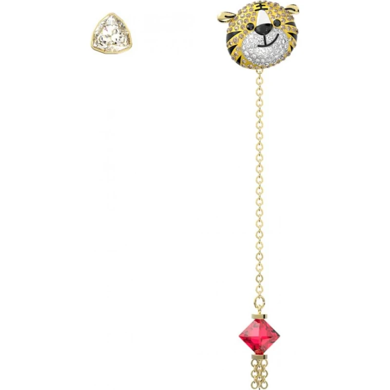 Image of Swarovski Womens 5620293 Zodiac Pair Of Earrings in Gold Gold Female One Size