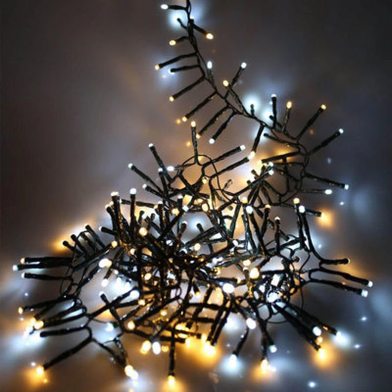 Image of Shatchi 480 Christmas Tree Cluster Warm And Cool White Lights Multifunction 8 Light Modes