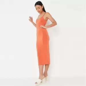 image of Missguided Cami Midi Dress Slinky Single Lyr - Orange