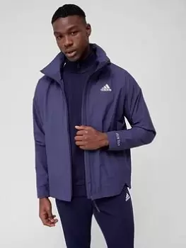 image of adidas Sportswear Traveer Rain.rdy Jacket (gender Neutral), Navy, Size 2XL, Men