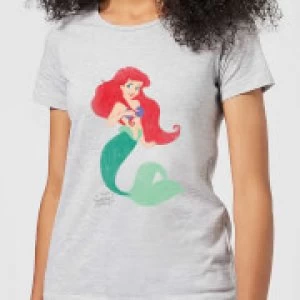 image of Disney Princess The Little Mermaid Ariel Classic Womens T-Shirt - Grey - L