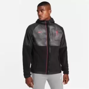 Image of Nike FC AWF Mens Winterized Full-Zip Soccer Jacket - Black