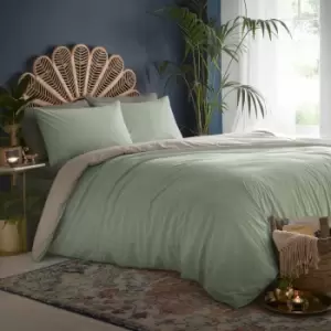 Image of Loft Tate Soft Velvet Duvet Cover Set, Green, King - Appletree