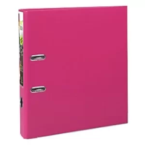 Image of Prem'touch Lever Arch File A4+ PP S50mm, 2 Rings, Raspberry, Pack of 10
