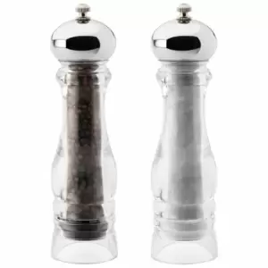 image of David Mason Design English Tableware Company Prestige Grande Salt & Pepper Mill Set - Chrome