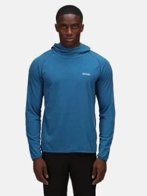 Image of Regatta Montes Fleece Hoody, Blue/Navy, Size L, Men