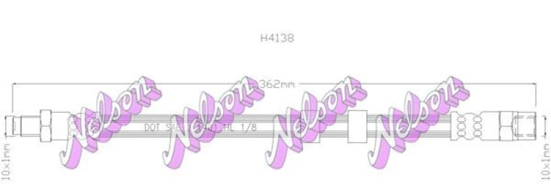 Image of Brake hose KAWE H4138