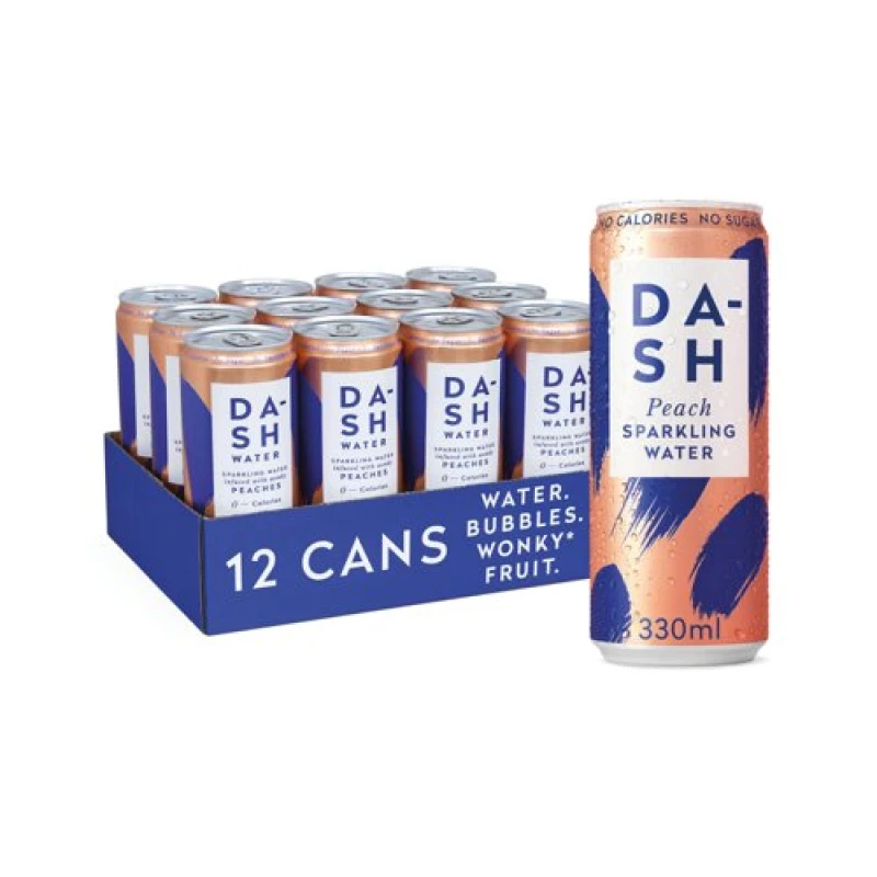 Image of Dash Peach Sparkling Water 330ml (12 Pack) DBL004