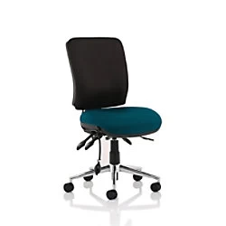 Image of Dynamic Independent Seat & Back Task Operator Chair Without Arms Chiro Maringa Teal Seat Without Headrest Medium Back
